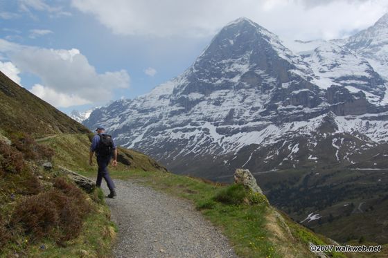 The Eiger viewed from the path to Mannlichen